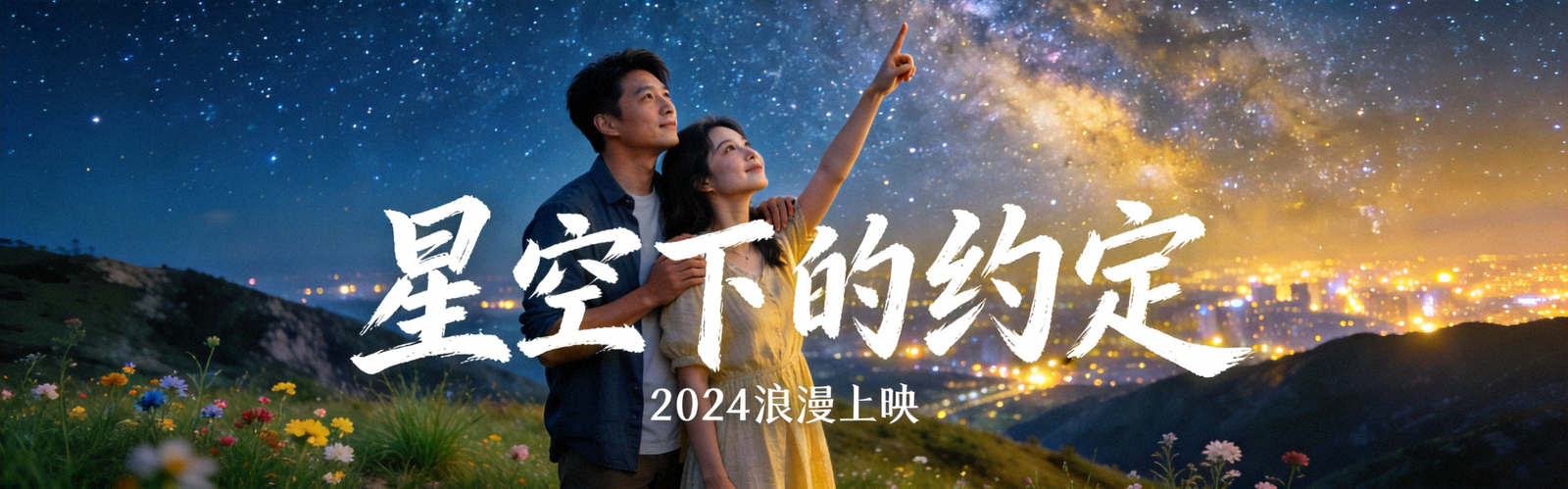 浪漫爱情电影《星空下的约定》唯美画面