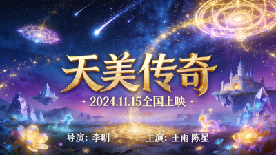 新上映电影《天美传奇》奇幻场景，魔法与星空交织
