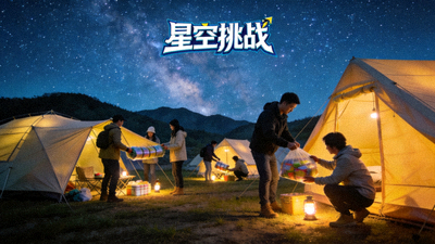 综艺节目《星空挑战》户外挑战节目，参与者在星空下完成任务